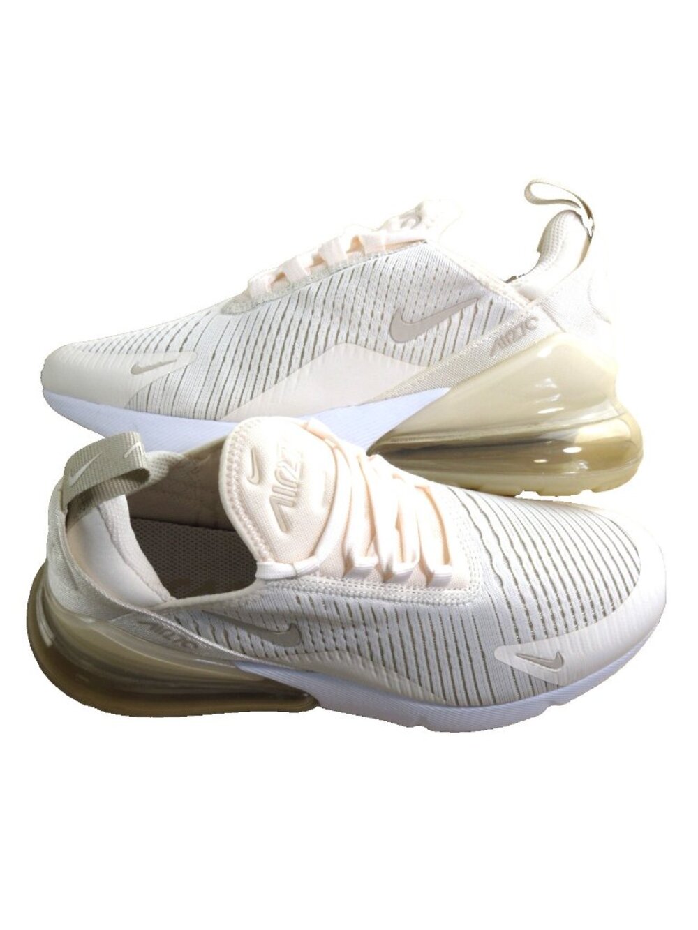 Women's Nike Air Max 270 Running Shoes Chalk Sanddrift Linen White Size 9.5 NIB - Picture 7 of 7